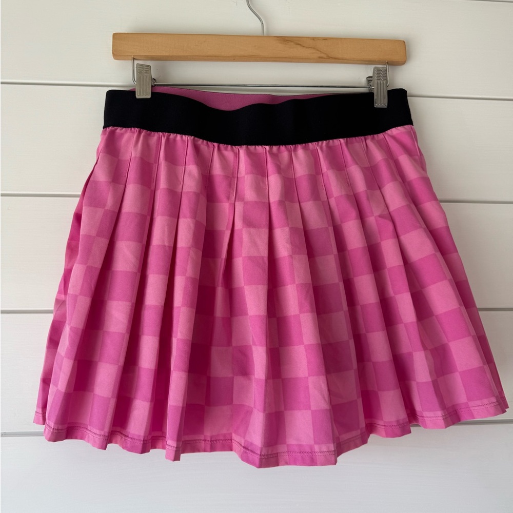 Pink Pleated Women's Skort! Checkered!